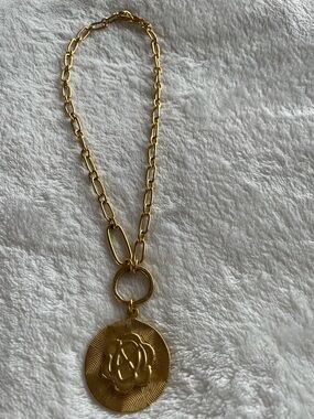 Brinker & Eliza Always and Forever Gold Necklace, reversible pendant